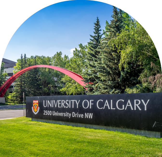 university of galgary 간판이 있는 사진